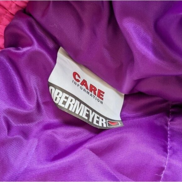 Vintage 80s Obermeyer Hot Pink Ski Jacket 10 Barbie Barbiecore Embroidered - Picture 6 of 8